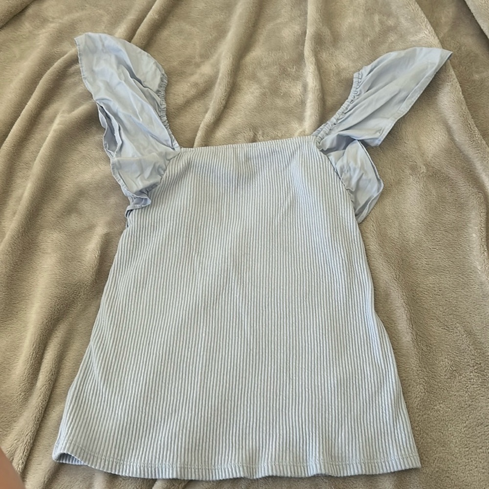 Pale Purple Ruffled Tank